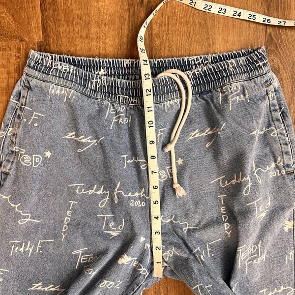 Teddy Fresh Denim Light Wash Jogger Jeans Sz L - Picture 8 of 12